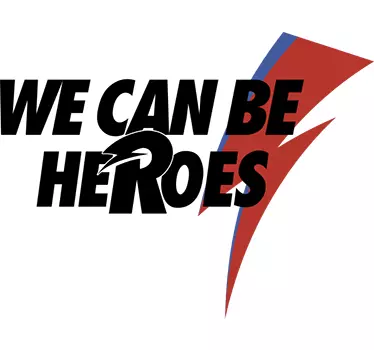 David Bowie Heroes Muursticker - TenStickers