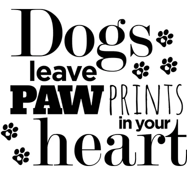 Tekst sticker Liefde Tussen Hond En Mens - TenStickers