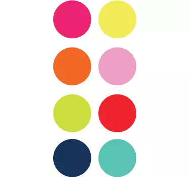 Muursticker Kleurige Stippen - TenStickers