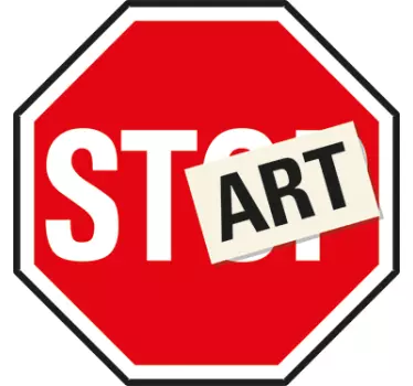 Muursticker Start bord - TenStickers