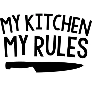 Muursticker Keuken My Kitchen My Rules - TenStickers