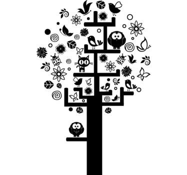 Abstracte Muursticker Boom - TenStickers