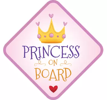 Auto sticker Princess on Board - TenStickers