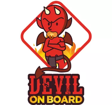 Baby on board duivel - TenStickers