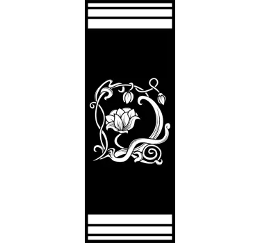 Douchewand sticker bloemen vorm - TenStickers