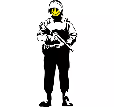 Banksy Rel politie agent graffiti sticker - TenStickers