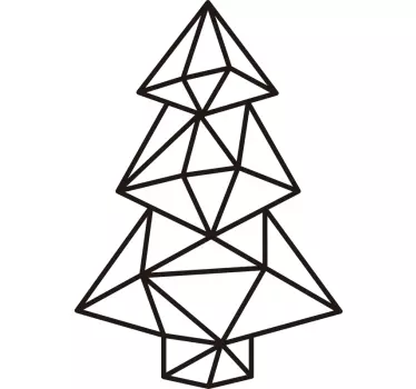 Feestdagen sticker geometrische kerstboom - TenStickers