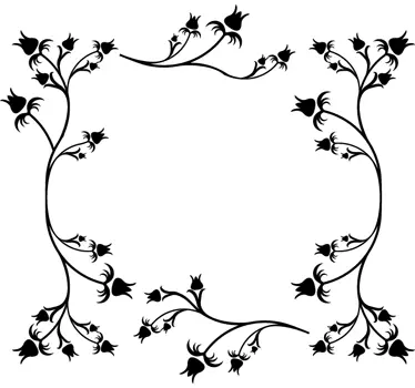 Bloemen rozen planten sticker - TenStickers