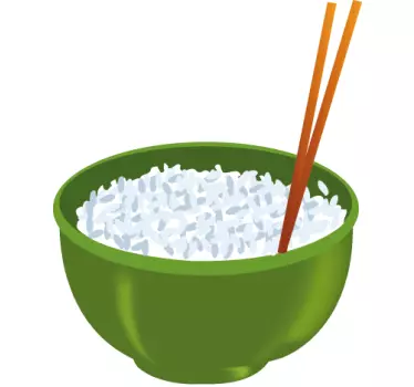 Chinees bakje rijst sticker - TenStickers