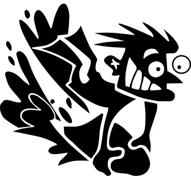 Coole Muursticker Surfer - TenStickers