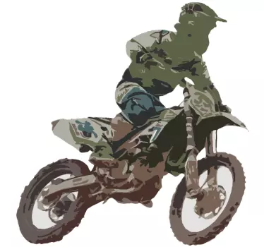 Muursticker Motorcrosser - TenStickers