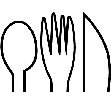 Muursticker keuken bestek - TenStickers