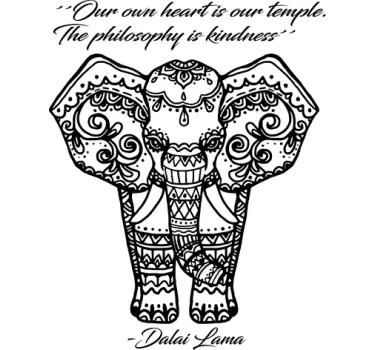 decoratie sticker olifant & filosofie - TenStickers