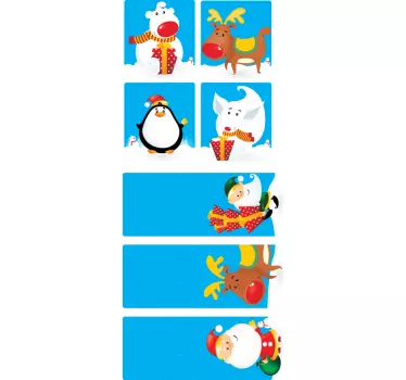 Decoratieve kerst sticker - TenStickers