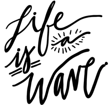 Decoratieve Life is a wave muursticker - TenStickers