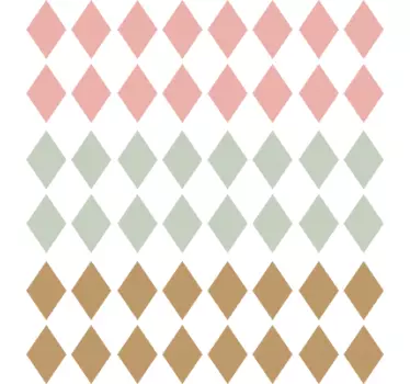 Decoratieve Muursticker Pastel Ruiten - TenStickers