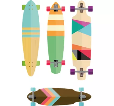 Decoratieve Muursticker Skateboards - TenStickers