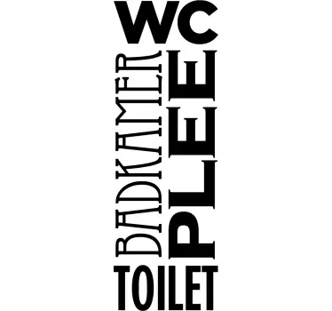 Deursticker WC - TenStickers