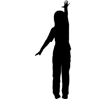 Muurstickers mensen silhouet kind - TenStickers