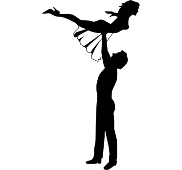 Dirty Dancing Silhouette Muursticker woonkamer - TenStickers