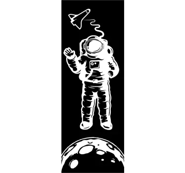 Douchewand sticker astronaut - TenStickers