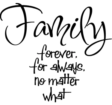 Familie voor altijd forever muursticker - TenStickers