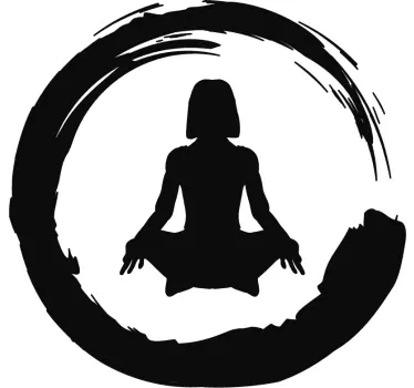 Fashion sticker calm meditatie schets - TenStickers