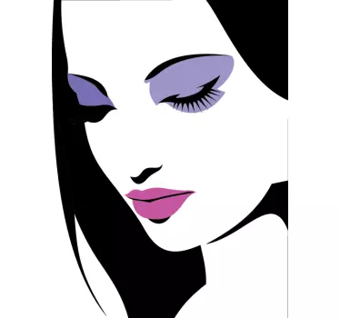 Fashion sticker elegante gezichtsilhouet - TenStickers