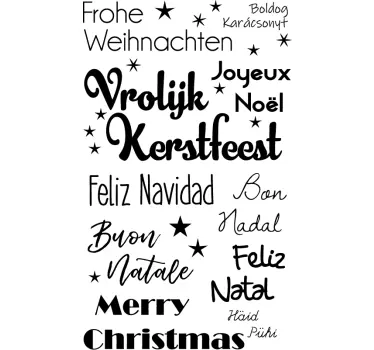 Feestdagen kerst raamsticker - TenStickers