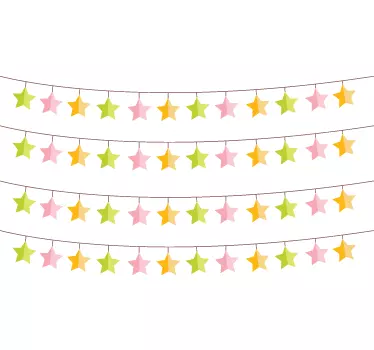 Feestelijke Sterrenslinger Muursticker - TenStickers