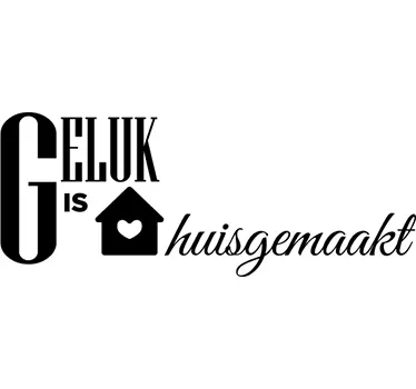 Geluk is Huisgemaakt Muursticker - TenStickers