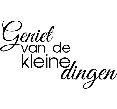 Geniet Van De Kleine Dingen Muursticker woonkamer - TenStickers