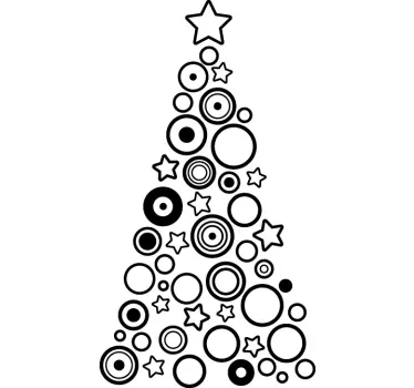 Geometrische moderne kerstboom kerstmis sticker - TenStickers