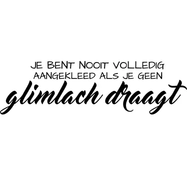 Glimlach muursticker woonkamer - TenStickers