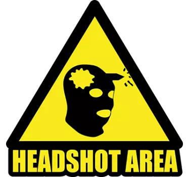 Headshot Area Muursticker - TenStickers