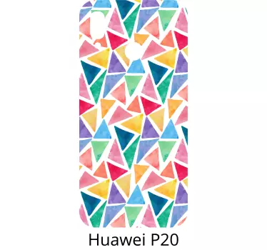 Huawei sticker levendig driehoekig motief - TenStickers