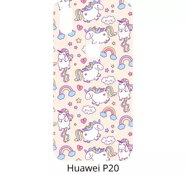 Huawei sticker mythische wezens en kleurrijke bogen - TenStickers