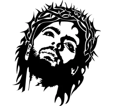 Jezus kroon van doornen sticker - TenStickers