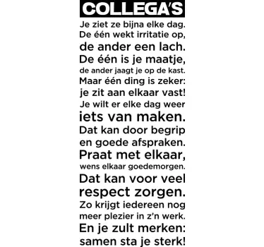Kantoor sticker collega's - TenStickers