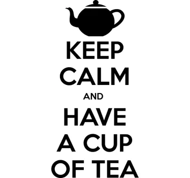 Keep Calm en drink een kop thee - TenStickers