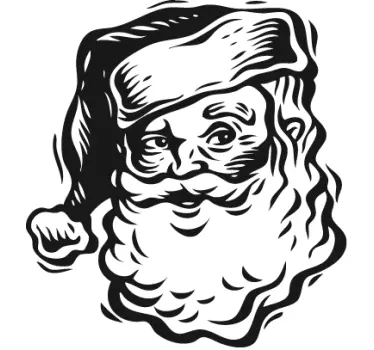 Kerstman portret sticker - TenStickers