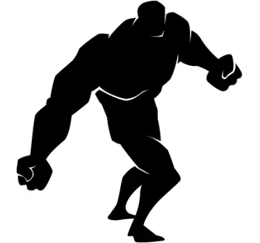 Kinderen super sterke superheld pose sticker - TenStickers