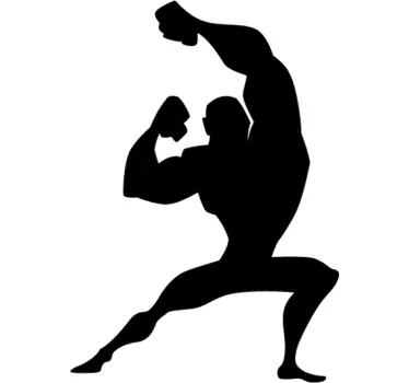 Kinderen superheld sterke pose sticker - TenStickers