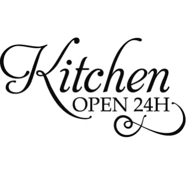 Kitchen 24h muursticker - TenStickers