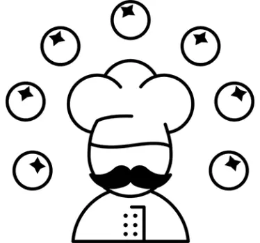 Koelkaststicker Kok Silhouet - TenStickers