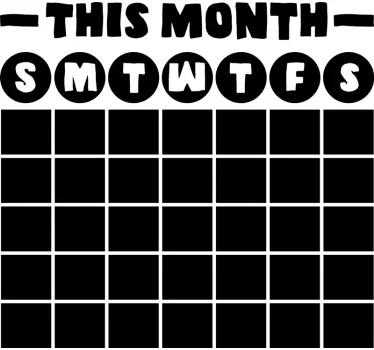 Whiteboard sticker Kalender krijtbord - TenStickers