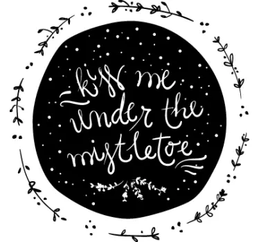 Kus me onder de maretak sticker - TenStickers
