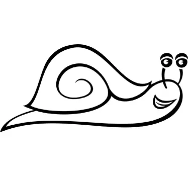 Lachende Slak Muursticker - TenStickers