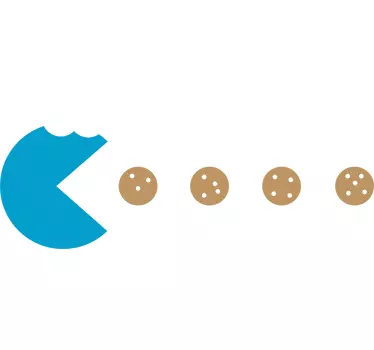 Laptop sticker Cookie Monster Pac Man - TenStickers