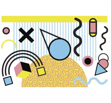 Muurstickers kunst memphis design - TenStickers